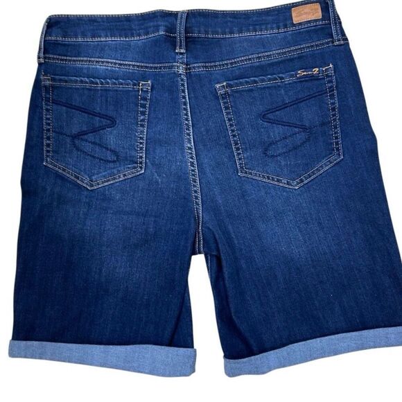 Seven7 Sunset Bermuda Shorts Women's Size 10 Torino Rolled Hem Stretch - Picture 13 of 13